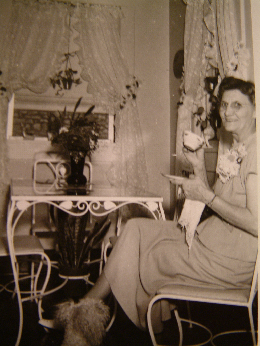 Sallie in breakfast room